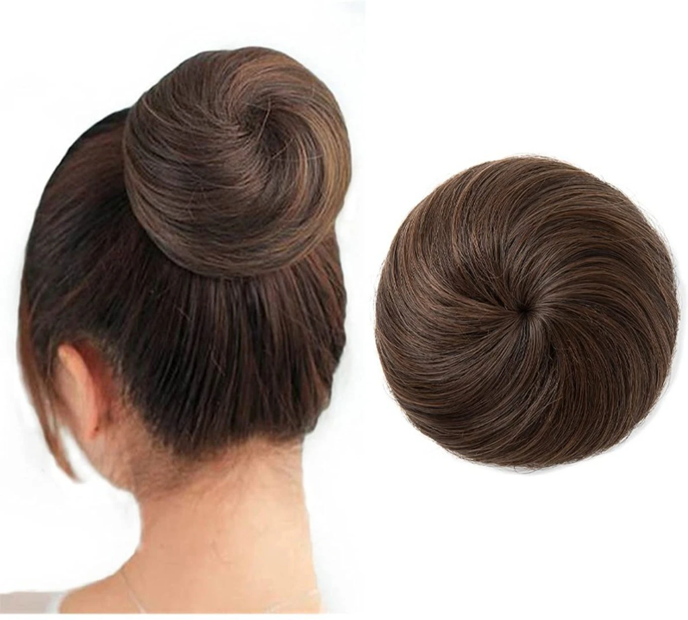 Bun & Jada Donut Light Brown Clip in Synthetic - Hair